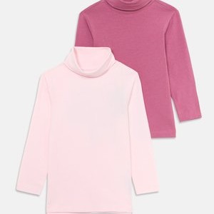 2 PACK LONG SLEEVE ROLL NECK TOP UNISEX - Long sleeved top - light pink/pink