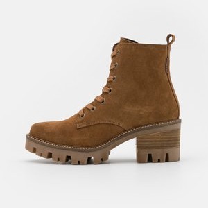 Platform ankle boots - brown