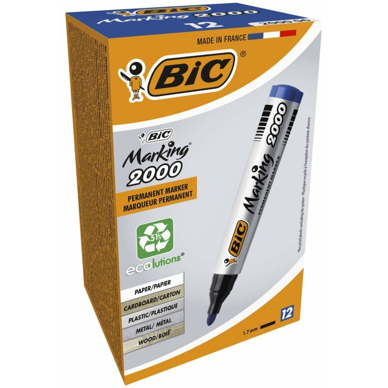 Постоянный маркер Bic Marking 2000 Синий 12 Предметы