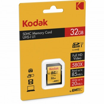 Карта памяти микро-SD с адаптером Kodak SDHC32GBCLASS10U1 32 GB SDHC UHS-I Класс 10