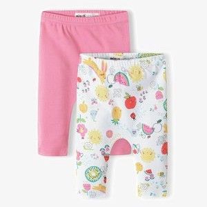 2 PACK  - Leggings - Trousers - pink white