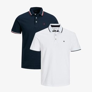 2ER PACK PAULOS SLIM FIT - Polo shirt - dunkelblau   weiß 2ER PACK PAULOS SLIM FIT - Polo shirt - dunkelblau   weiß