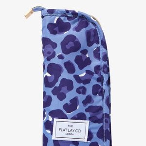 STANDING MAKEUP BRUSH CASE - Wash bag - blue leopard STANDING MAKEUP BRUSH CASE - Wash bag - blue leopard