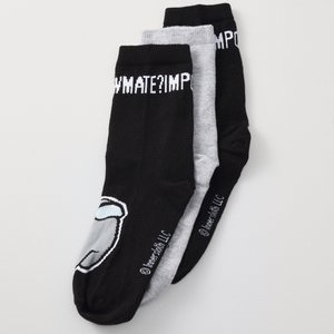 AMONG US 3 PACK - Socks - black
