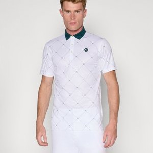 PURE ARGYLE - Polo shirt - white glow/green terrain PURE ARGYLE - Polo shirt - white glow/green terrain