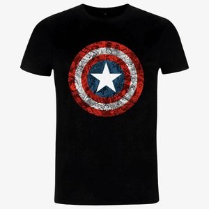 MARVEL AVENGERS CLASSIC - COMICBOOK SHIELD - Print T-shirt - black MARVEL AVENGERS CLASSIC - COMICBOOK SHIELD - Print T-shirt - black