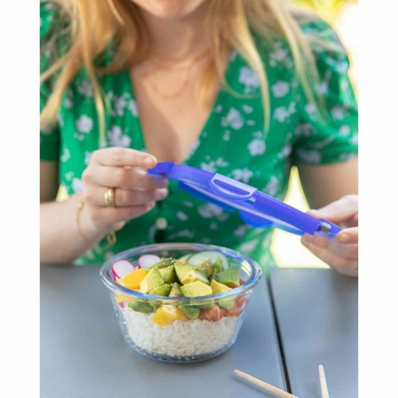 Набор штабелируемых герметичных кухонных контейнеров Pyrex Синий 0,7 L 3 Предметы