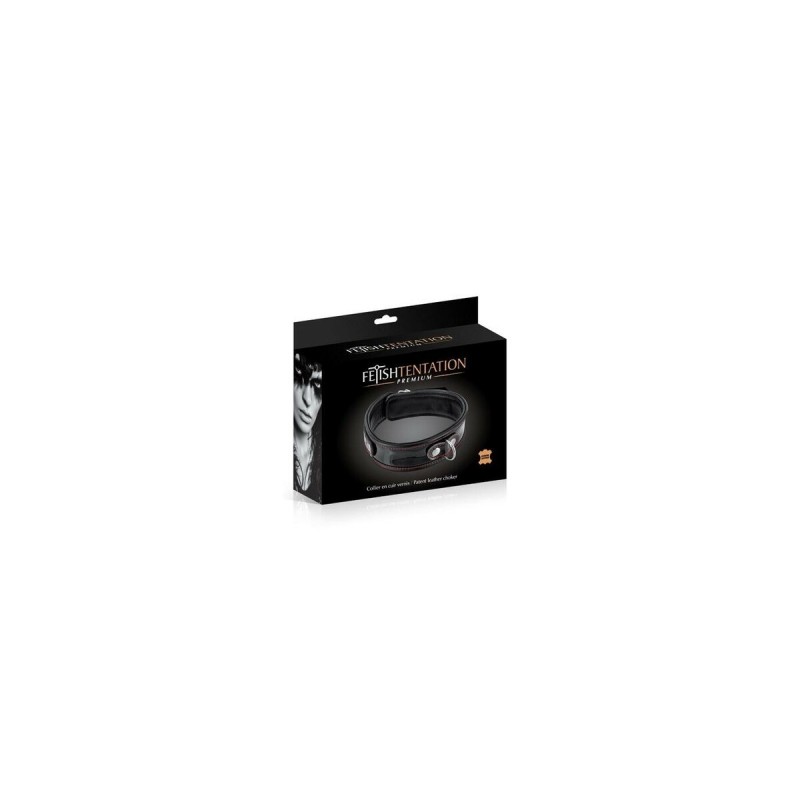 Ошейник с цепочкой для связывания Fetish Tentation Чёрный Красный