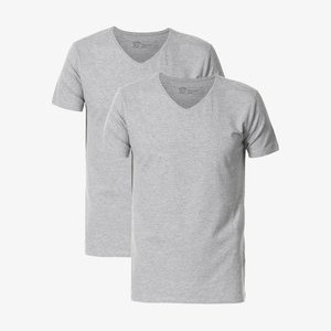 2 PACK - Basic T-shirt - grey 2 PACK - Basic T-shirt - grey