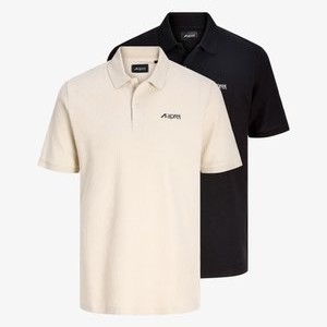 2-PACK - Polo shirt - black/beige 2-PACK - Polo shirt - black/beige