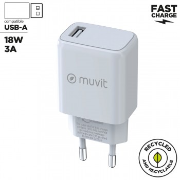 Сетевое зарядное устройство Muvit MCACC0002 Белый 12 W