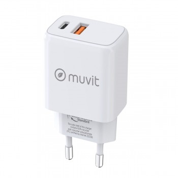 Сетевое зарядное устройство Muvit for Change Белый 18 W 20 W