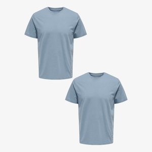 2ER-PACK RUNDHALS KURZARM - Basic T-shirt - hellblau 2ER-PACK RUNDHALS KURZARM - Basic T-shirt - hellblau