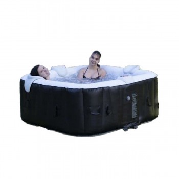 Inflatable Spa Sunspa Квадратный Чёрный 6 люди (185 x 185 x 65 cm)