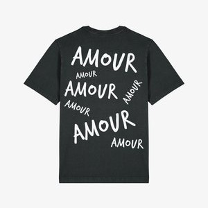 AMOUR 3 BACK HEAVYWEIGHT - Print T-shirt - washed black AMOUR 3 BACK HEAVYWEIGHT - Print T-shirt - washed black