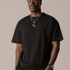 SCRIPT TEE UNISEX - Basic T-shirt - black SCRIPT TEE UNISEX - Basic T-shirt - black