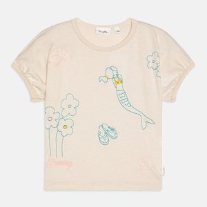Print T-shirt - ecru Print T-shirt - ecru