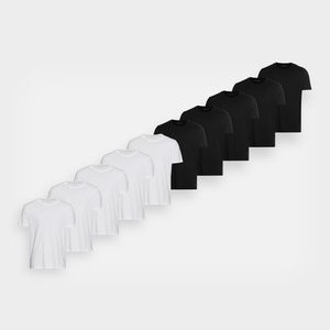 10 PACK - Basic T-shirt - white/black 10 PACK - Basic T-shirt - white/black