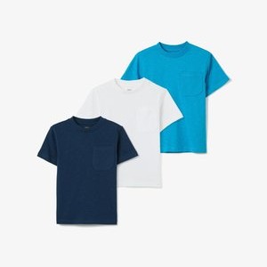 3 PACK WITH POCKET - Basic T-shirt - blue/white