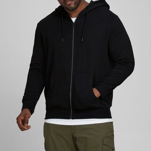 Zip-up sweatshirt - black