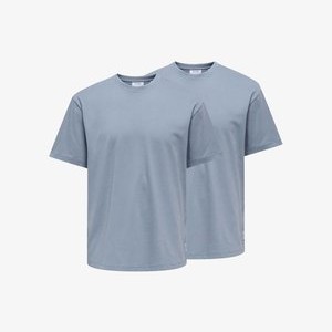 2ER PACK FRED - Basic T-shirt - flint stone 2ER PACK FRED - Basic T-shirt - flint stone