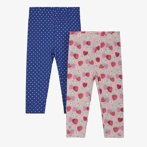 2 PACK - Leggings - Trousers - pink strawberry garden floral 2 PACK - Leggings - Trousers - pink strawberry garden floral