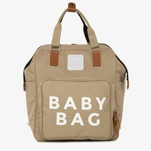 BABY BAG PRINTED DIAPER BAG BACKPACK - Baby changing bag - dunkelbraun