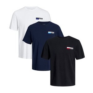 3ER PACK CORP - Print T-shirt - weiß blau schwarz