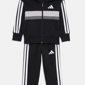 TIBERIO KIDS SET UNISEX - Tracksuit - black/white/grey TIBERIO KIDS SET UNISEX - Tracksuit - black/white/grey