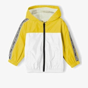 WITH HOOD  - Windbreaker - yellow/white WITH HOOD  - Windbreaker - yellow/white