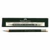 Карандаш с ластиком Faber-Castell 9000 B шестиугольный B (3 штук)