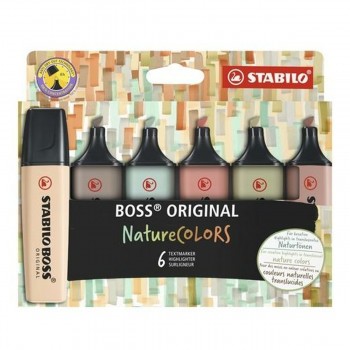 Набор флуоресцентных маркеров Stabilo Boss Nature Colors Разноцветный (5 штук)