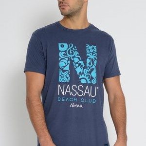 Print T-shirt - navy Print T-shirt - navy
