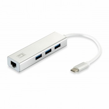 USB-разветвитель Level One USB-0504 Чёрный Серебристый