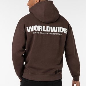 WORLDWIDE - Hoodie - brown WORLDWIDE - Hoodie - brown