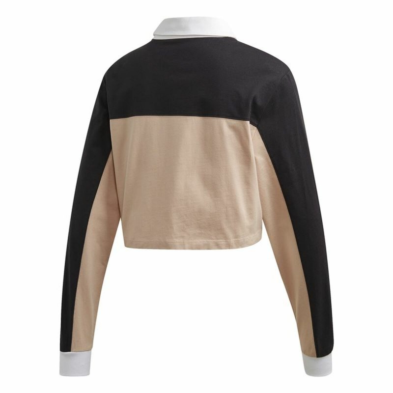 Поло с коротким рукавом женское Adidas Originals Cropped Женщина Чёрный