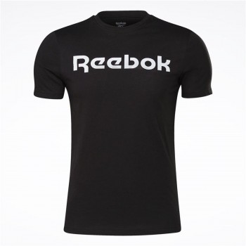 Футболка с коротким рукавом мужская Reebok Graphic Series Linear Logo Чёрный