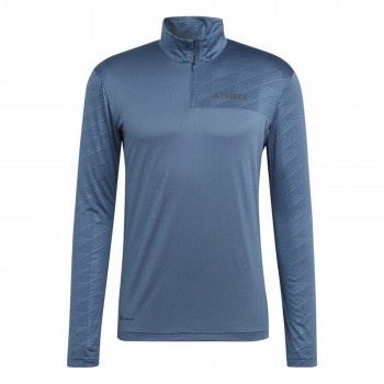 Футболка с длинным рукавом мужская Adidas Multi Half Zip Ls Синий