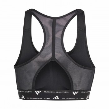 Спортивный бюстгальтер Adidas Essentials Powereact Mid Чёрный