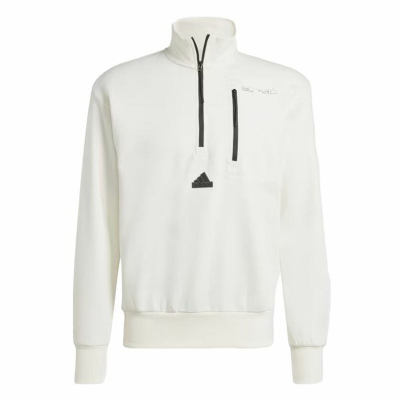 Толстовка без капюшона Adidas City Es e Fleece Half-Zip Белый XXL