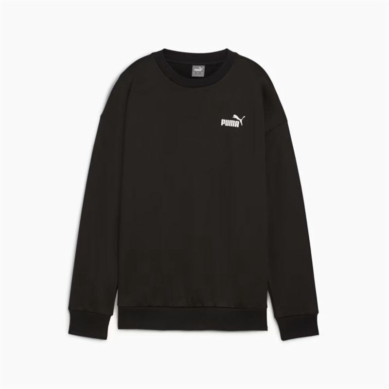 Толстовка без капюшона женская Puma Essentials+ Relaxed Small Logo Crew Fl Чёрный