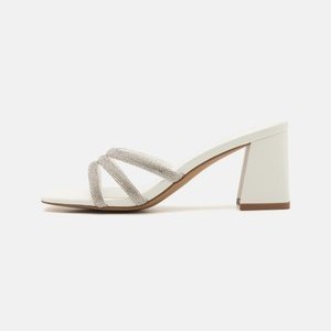 CROWN - Heeled mules - white overflow CROWN - Heeled mules - white overflow