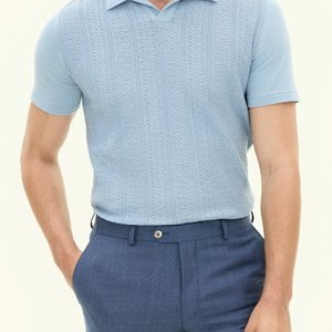 CONNOR STRUCTURED - Polo shirt - smog blue CONNOR STRUCTURED - Polo shirt - smog blue