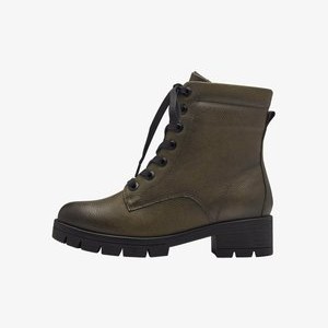 Platform ankle boots - olive