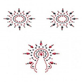 Набор Глория, черный и красный Mystim (3 pcs)