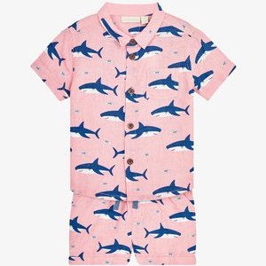 2-PIECE SHARK SET - REGULAR FIT - Shorts - coral