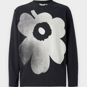 BIITTI UNIKKO PLACEMENT UNISEX - Long sleeved top - black/off white BIITTI UNIKKO PLACEMENT UNISEX - Long sleeved top - black/off white