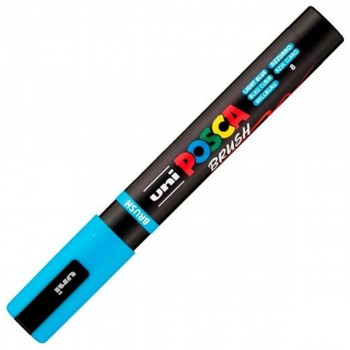 Маркер BRUSH POSCA PC-5BR Светло Синий (6 штук)