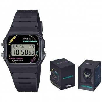 Часы унисекс Casio F-91 - PACMAN Series Limited Edition Чёрный (Ø 35 mm)