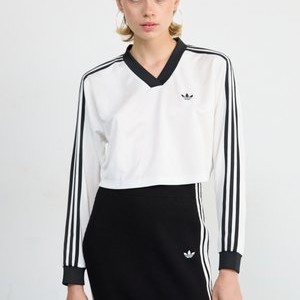 Long sleeved top - white/black Long sleeved top - white/black